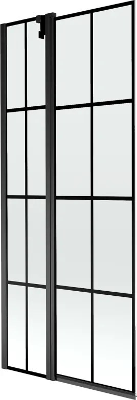Mexen Flip paravan de duș pliabil cu 2 uși 80 x 150 cm, grilaj negru, negru - 894-080-101-70-77