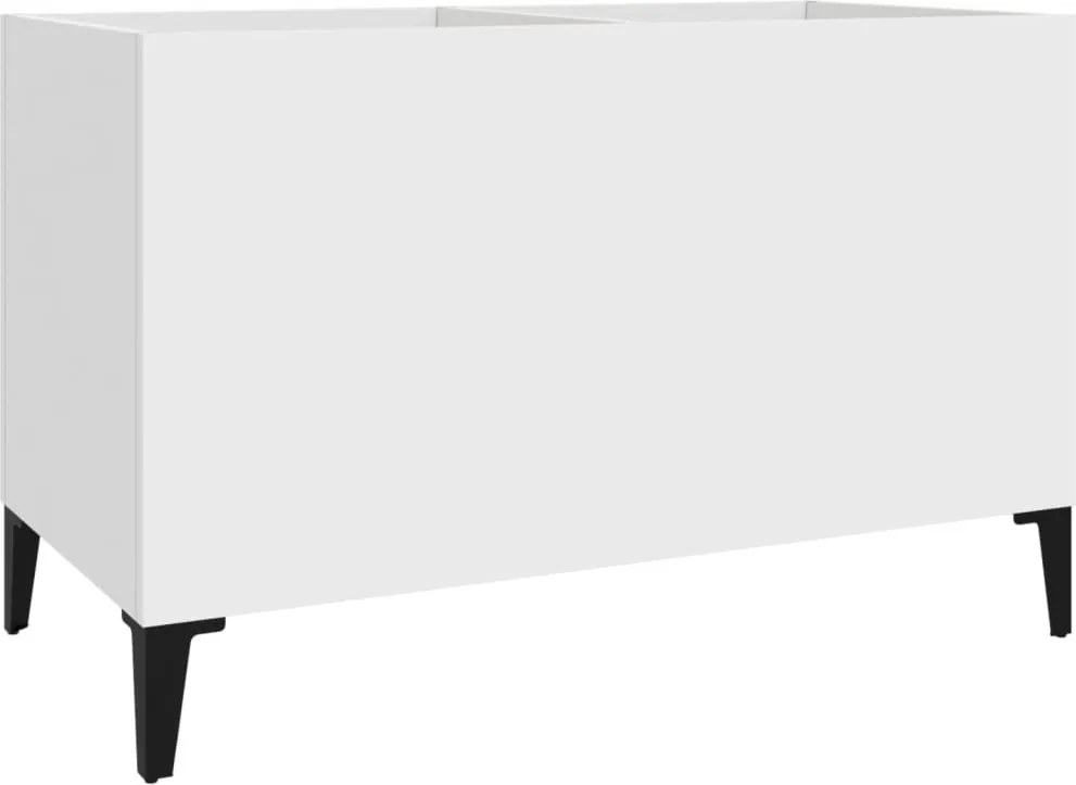 vidaXL Dulap de discuri, alb, 74,5x38x48 cm, lemn prelucrat