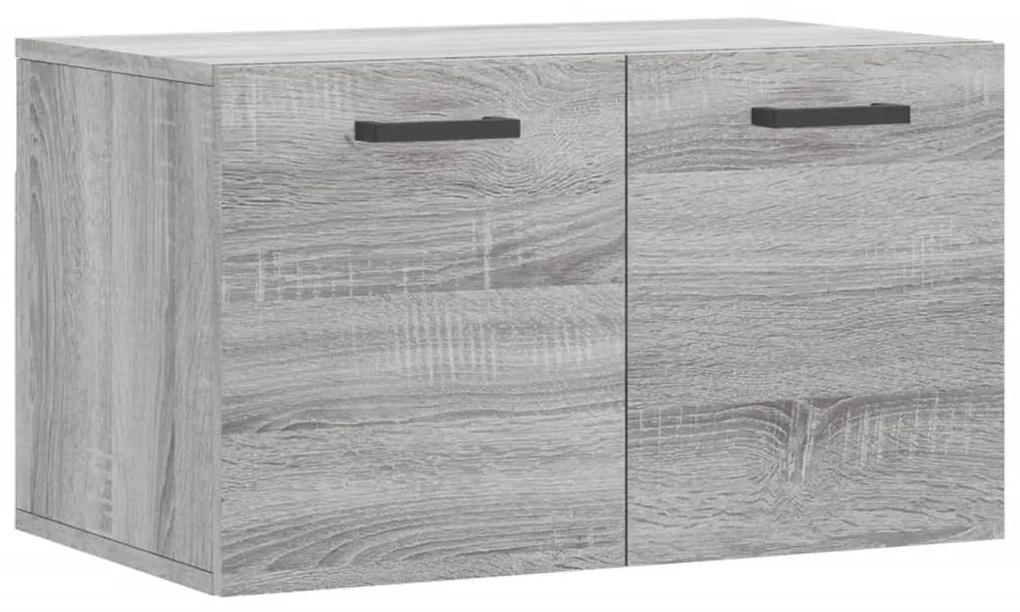 830026 vidaXL Dulap de perete, gri sonoma, 60x36,5x35 cm, lemn prelucrat