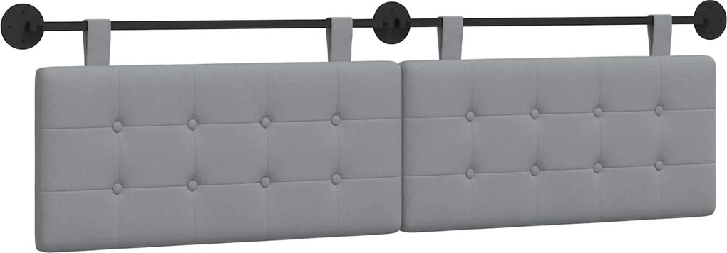 vidaXL Cap de pat suspendat Gri deschis 190 x 55 x 5 cm țesătură