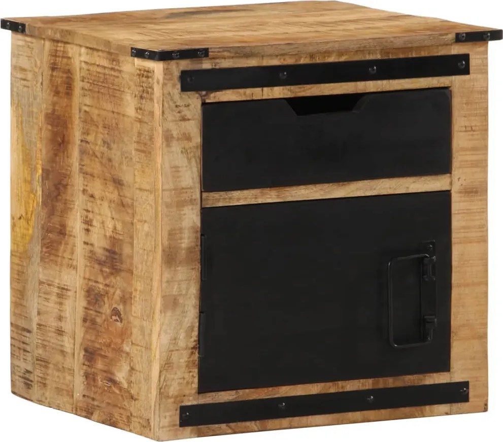 vidaXL Noptieră, 45x40x45 cm, lemn masiv de mango