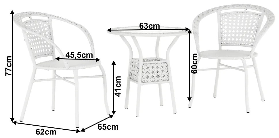 Set de grădină ratan 1+2 Jenna  . 1016104