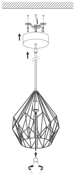 Eglo 49257 - Lustra CARLTON 1xE27/60W/230V