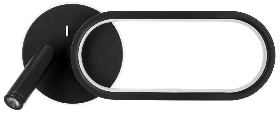 LED Aplica MONET 13W + 2W, 230V, 3000/4000/6000K, negru