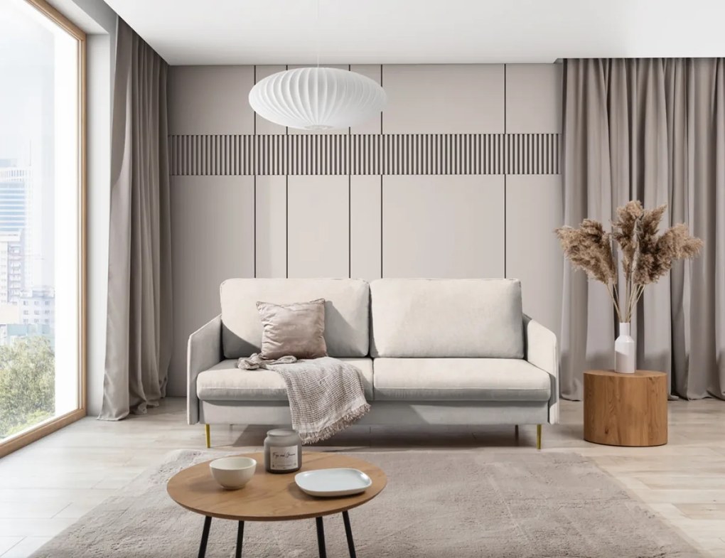 Canapea extensibilă Taila - Loft 01 / picioare aurii