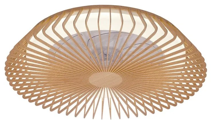 Lustra LED Smart cu Ventilator si telecomanda HIMALAYA lemn