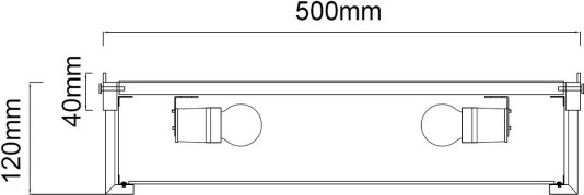 Open Design OR84924 - Plafonieră ROMI, 4 x E14 / 12 W / 230 V, diametru 50 cm, crom lucios