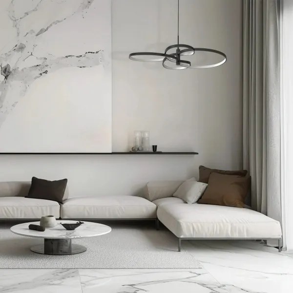 Lustră LED suspendată pe cablu RIBBON LED/37W/230V 4000K neagră