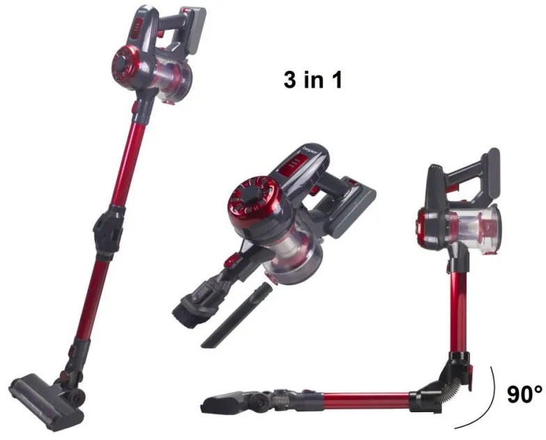 Resigilat: Aspirator reincarcabil cu tub pliabil Beper P202ASP100, 120 W, 2200mAh baterie lithium 22,2V, autonomie 35 min