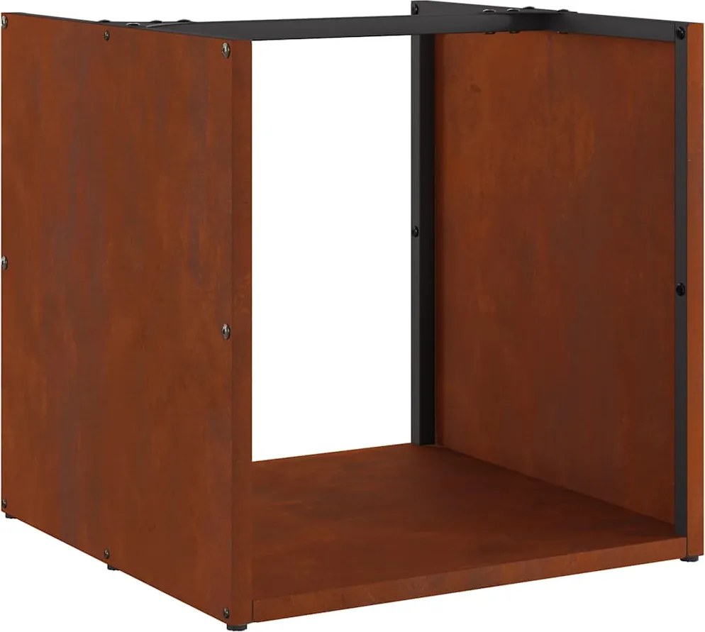 vidaXL Suport pentru lemne de foc 40x40x40 cm Oțel pentru intemperii