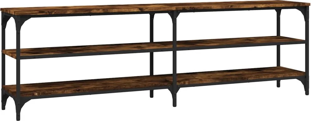 vidaXL Comodă TV, stejar fumuriu, 160x30x50 cm, lemn prelucrat