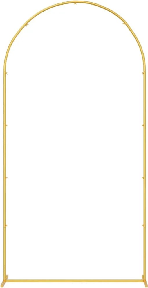 vidaXL Arc de nuntă Auriu 100 x 39 x 200 cm Oțel