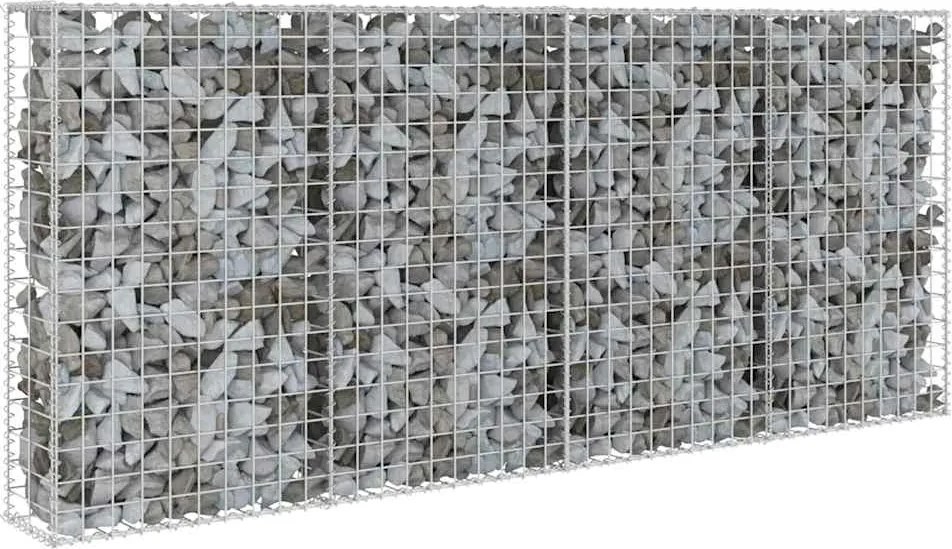 vidaXL Perete gabion cu capace, 200x20x85 cm, oțel galvanizat