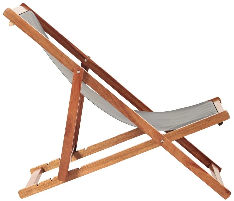 Șezlong de grădină gri/în culoare naturală din lemn masiv Dionysus – Bonami Essentials