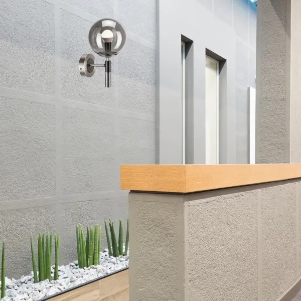 Aplică ROLLO 1xE14/5W/230V crom mat/fumuriu