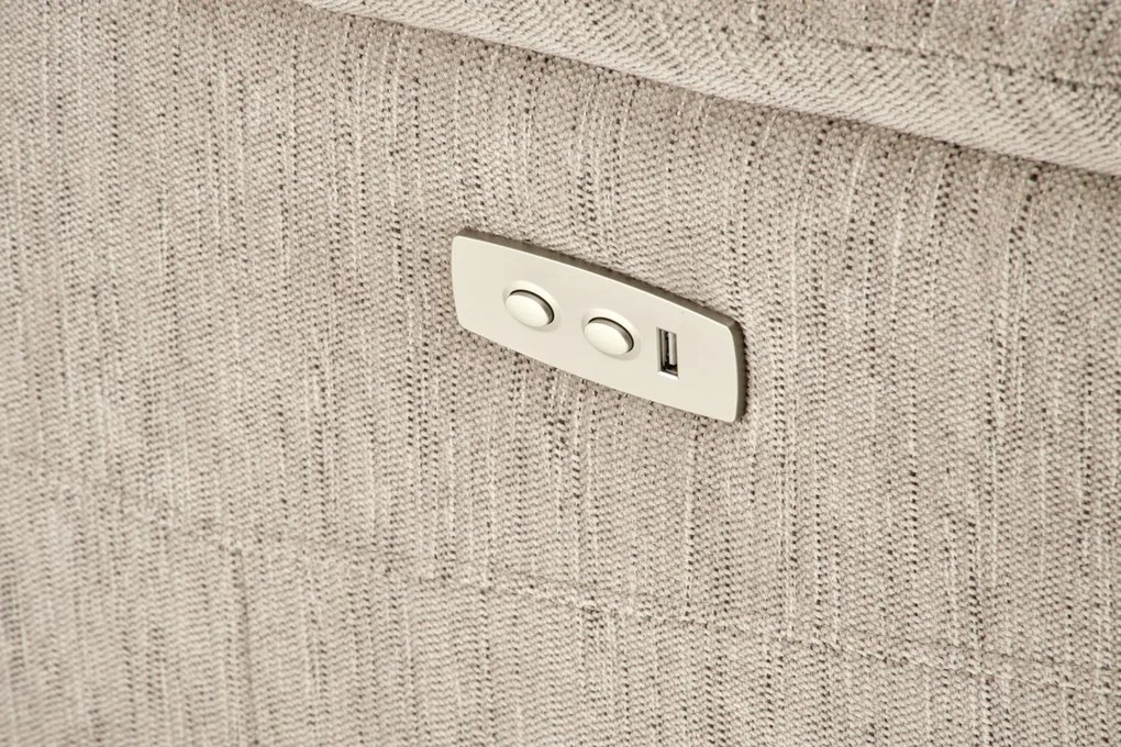 Fotoliu recliner Jamal stofa bej H105 cm