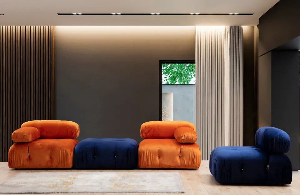 Fotoliu Modular Bubble L1, Portocaliu