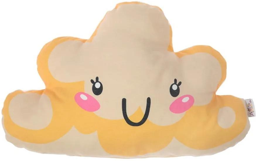Pernă din amestec de bumbac pentru copii Apolena Pillow Toy Hurro, 21 x 40 cm, portocaliu