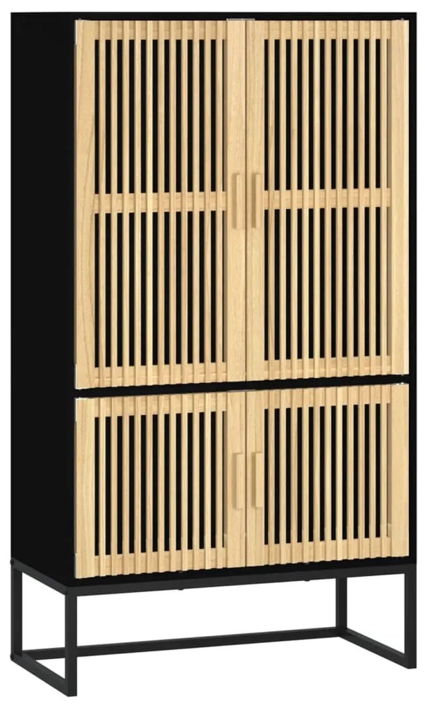 352140 vidaXL Dulap înalt, negru, 70x35x125 cm, lemn prelucrat