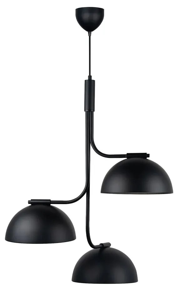 Pendul cu 3 surse de iluminat design modern TULLIO negru