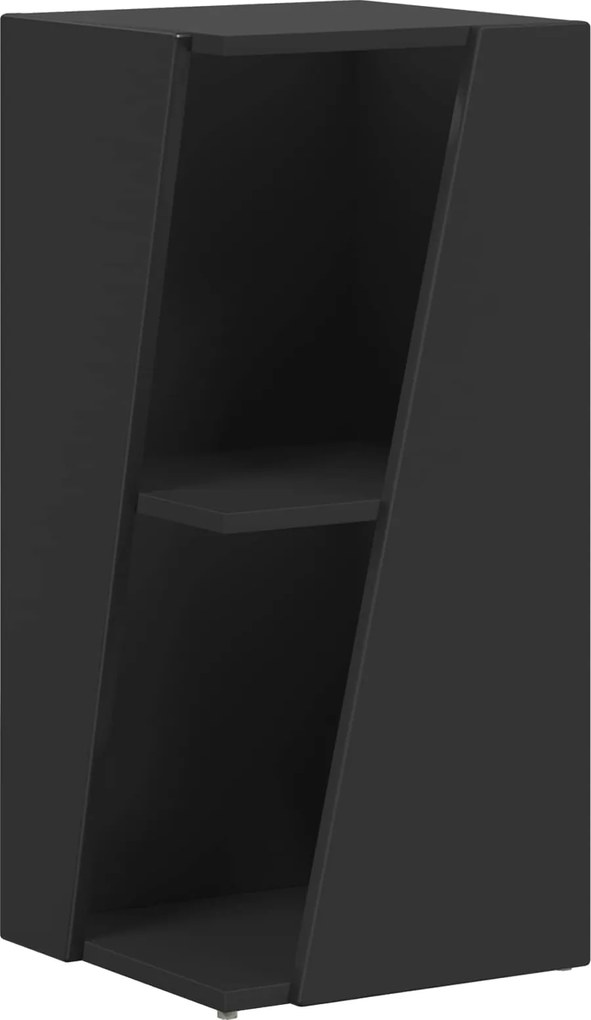 vidaXL Raft lateral Negru 33 x 32 x 70,5 cm Lemn compozit