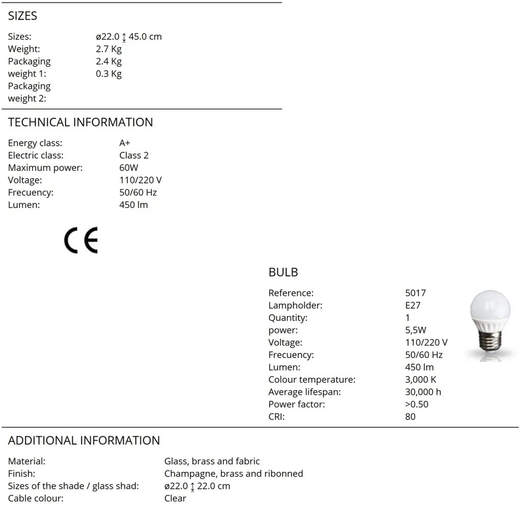 Veioza design elegant Mercury 662136N