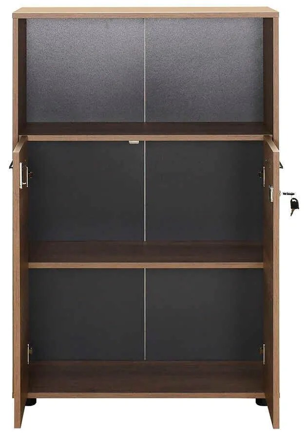 Biblioteca Adore New York, 2 usi cu cheie, 3 rafturi, 72 x 110 x 34 cm
