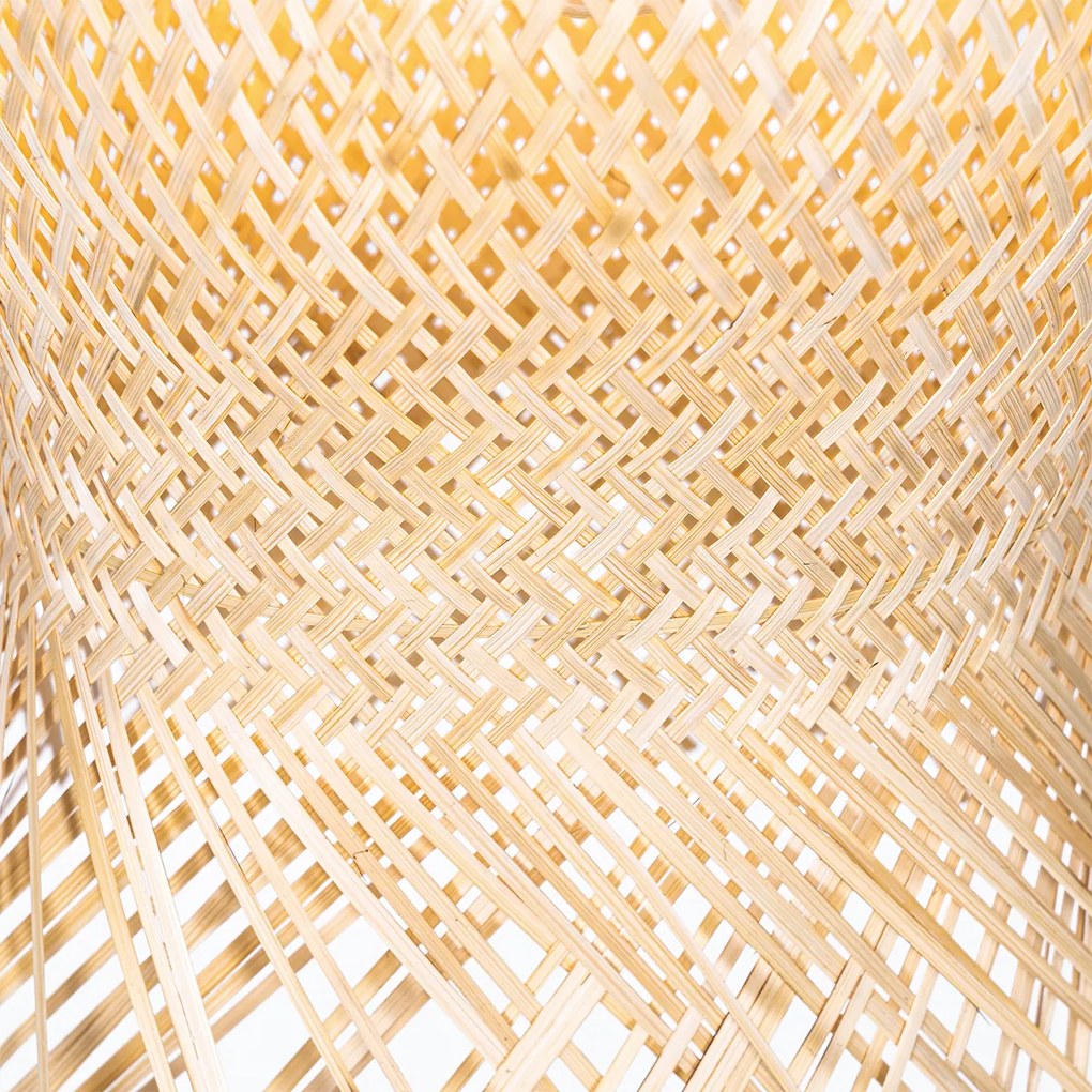 Lampă suspendată de exterior orientală din bambus IP44 - Carlos