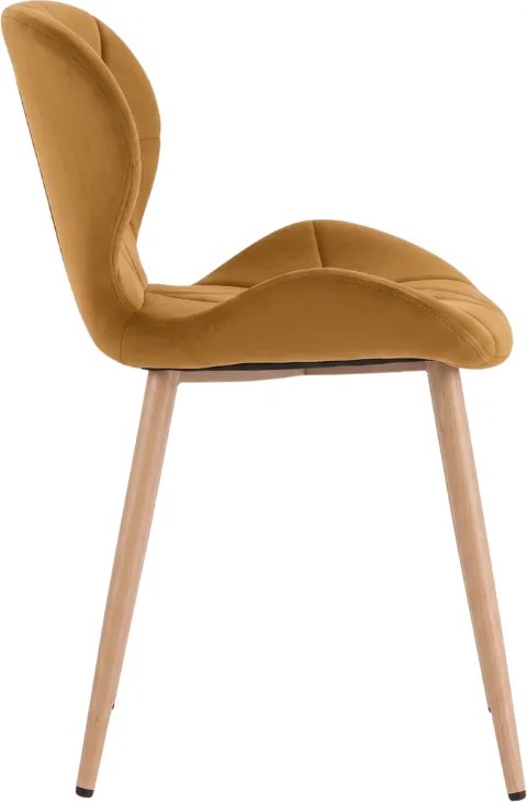 Scaun de masa MANGO VELVET, mustar