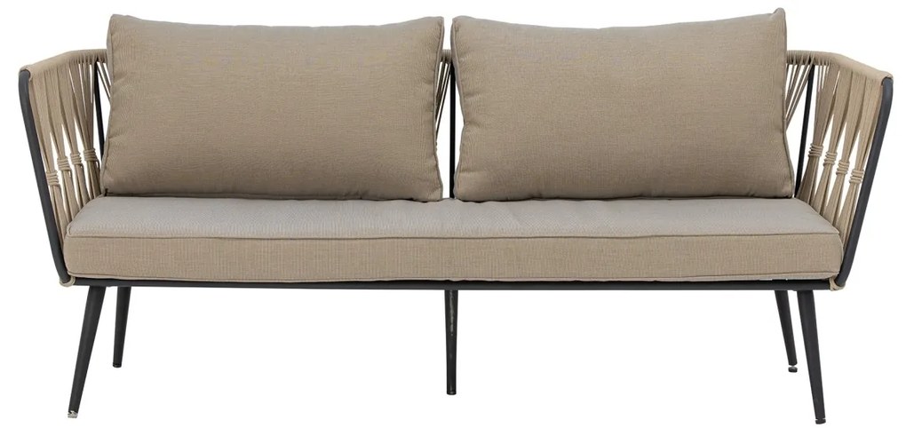 Canapea de exterior, bej, din metal Pavone