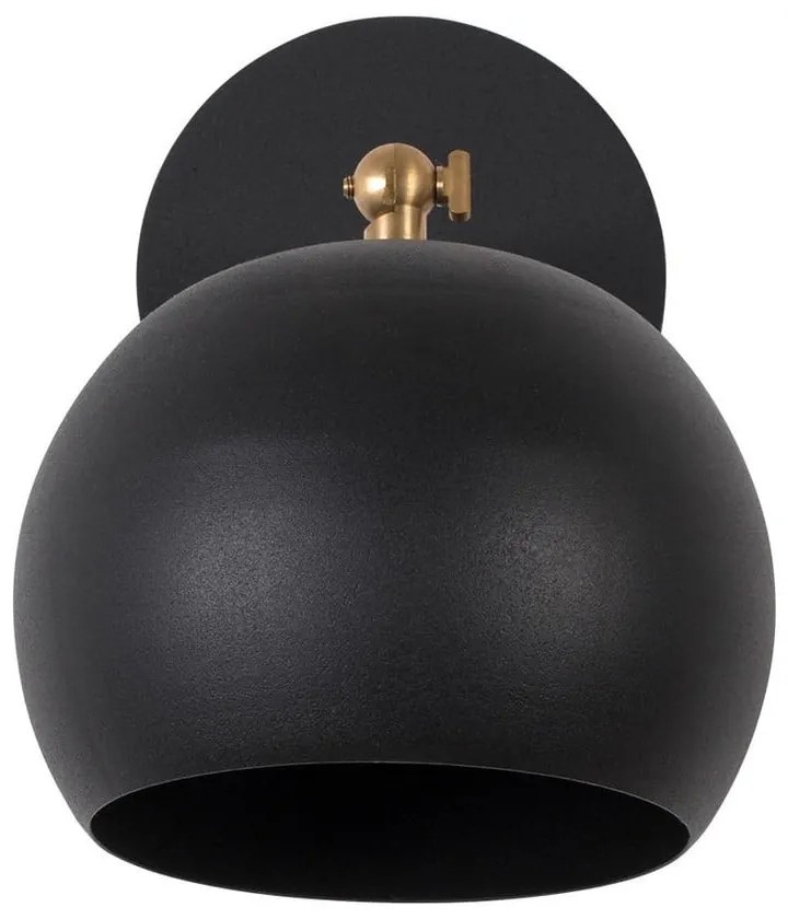 Aplică de perete neagră ø 15 cm Stiva – Opviq lights