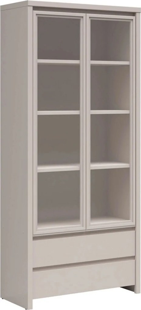 Vitrina KASPIAN, casmir, PAL/sticla, 90x41x201 cm