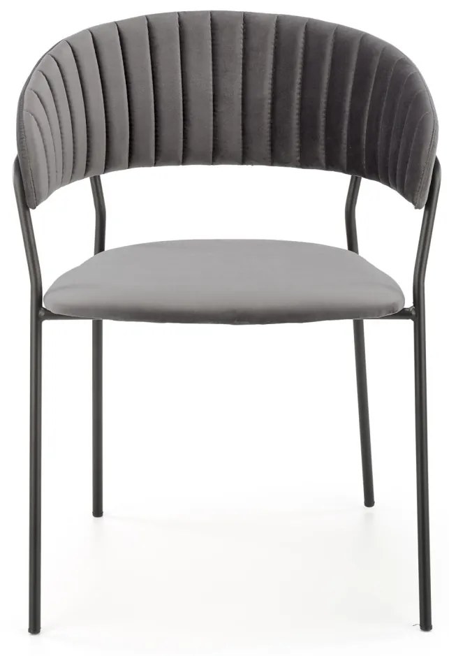 Scaun K426 Velvet Gri – l57 x A54 x H79 cm