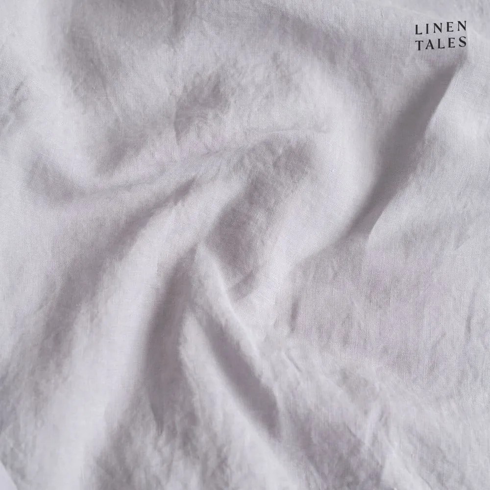 Lenjerie de pat gri deschis din in pentru pat de o persoană 135x200 cm – Linen Tales