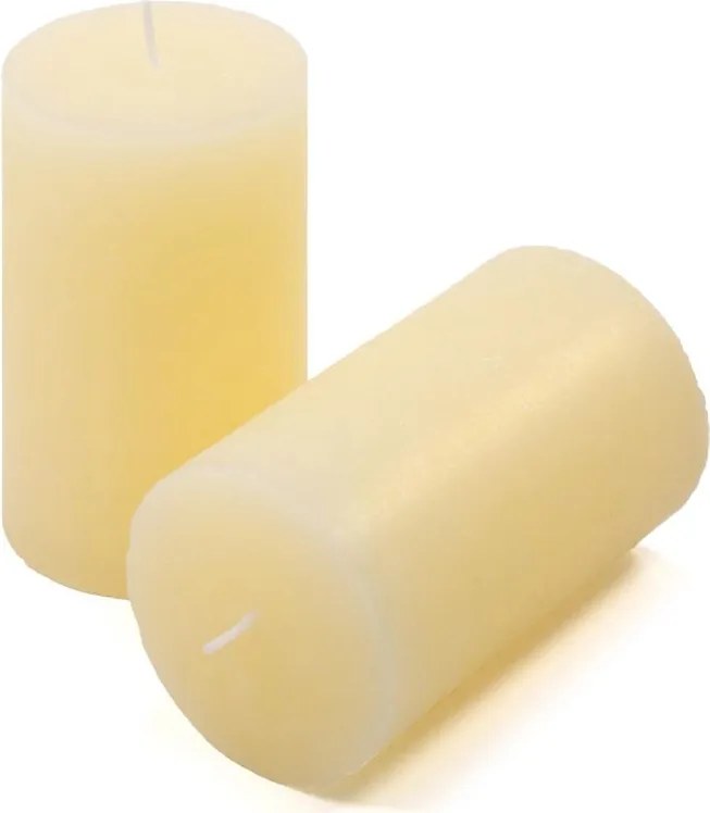Set de lumânări rustice, 11,5 cm, Ø 6,8 cm, crem, 6 buc