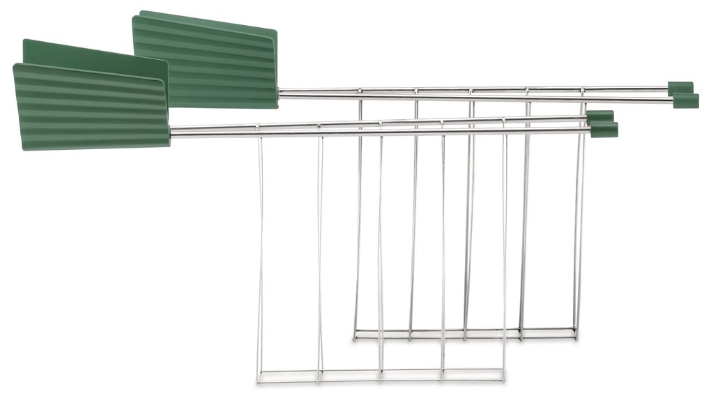 Grătar pentru pâine de pâine Plisse, verde, 2 buc - Alessi