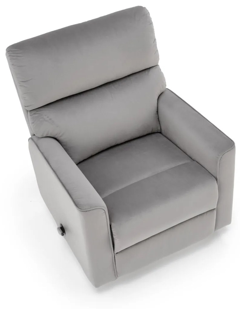Fotoliu recliner Karim stofa gri H103 cm