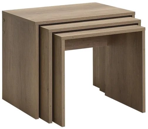 SET 3x măsuță de cafea maro