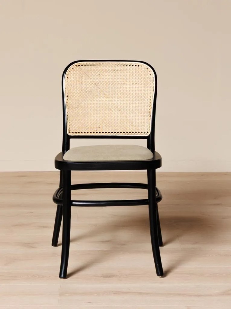 Scaun dining, din bumbac si rattan, Cleopatra