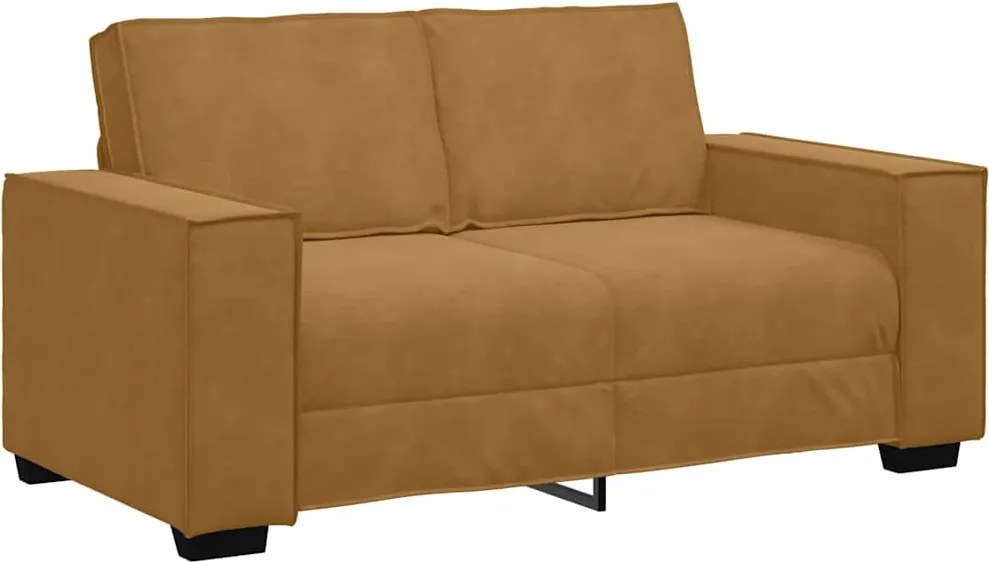 vidaXL Canapea cu 2 locuri, maro, 160x78x84 cm, catifea