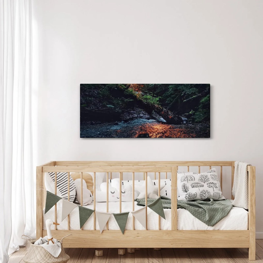 Tablou cu râu montan (120x50 cm)
