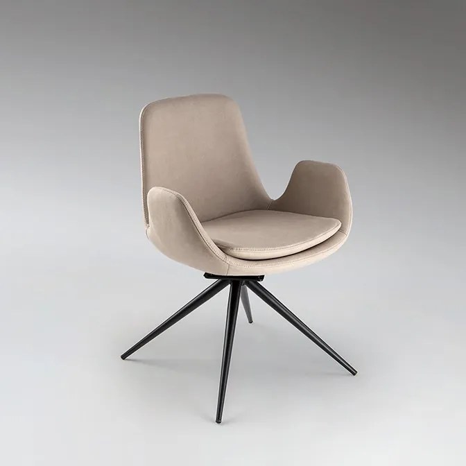 Scaun pivotant dining design elegant Zuna bej