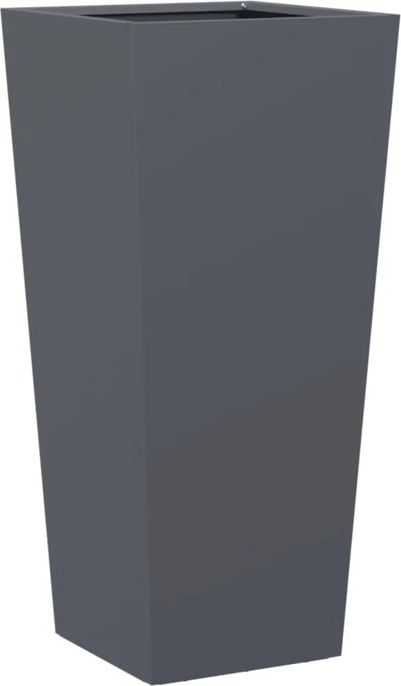 vidaXL Jardinieră de grădină, antracit, 35x35x75 cm, oțel