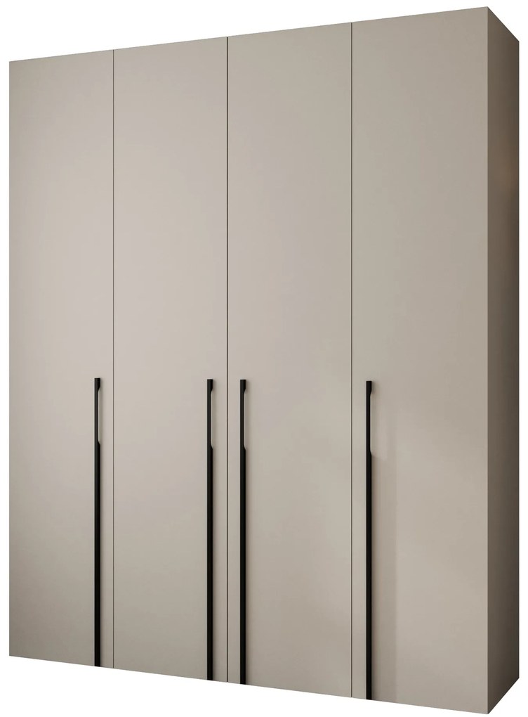 Dulap de haine 200 cm Carmela 50-3 (Cașmir + Negru). 1126807