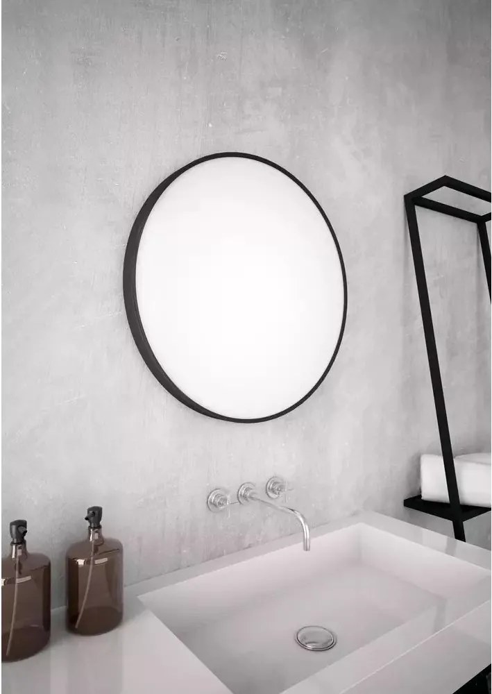 Oglinda rotunda Dubiel Vitrum Nico Kolo Black 60x60 cm