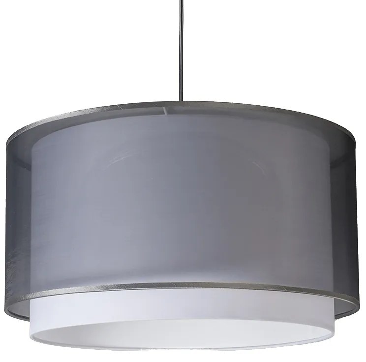 Lampă modernă cu pandantiv cu abajur negru/alb 47/25 - Duo