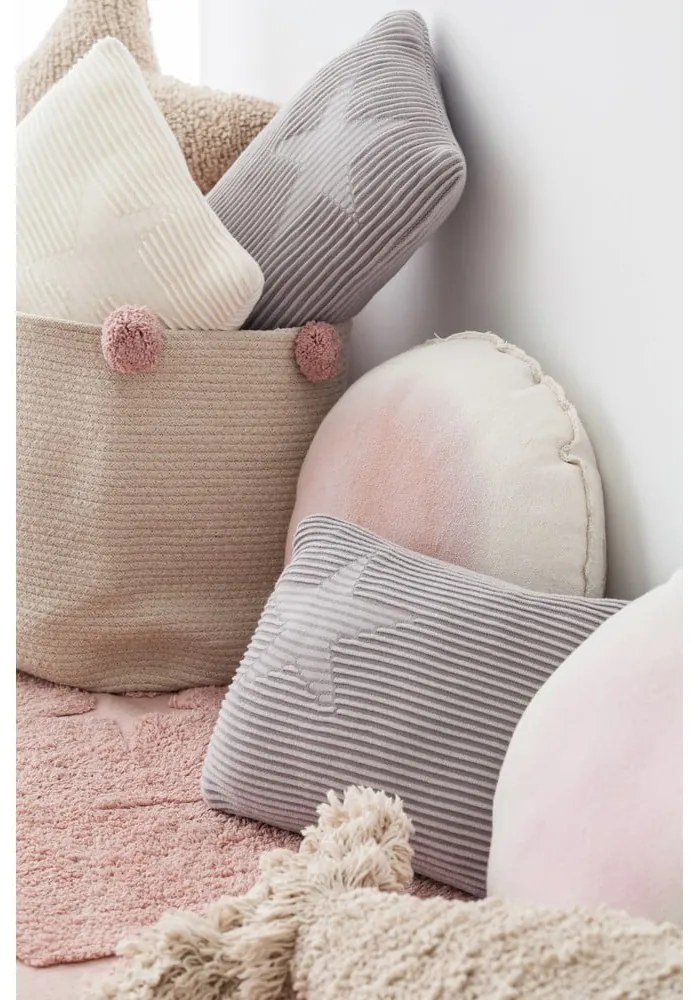 Coș de jucării pentru copii crem din material textil ø 30x30 cm Bubbly – Lorena Canals