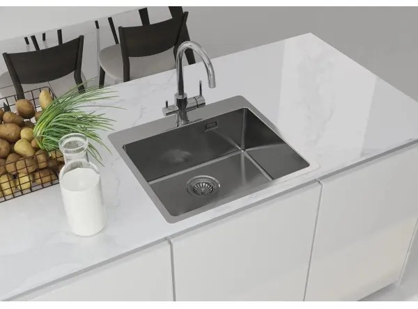 Chiuvetă de bucătărie Deante ZPO_010B OLFATO 50,5x55 cm oțel periat