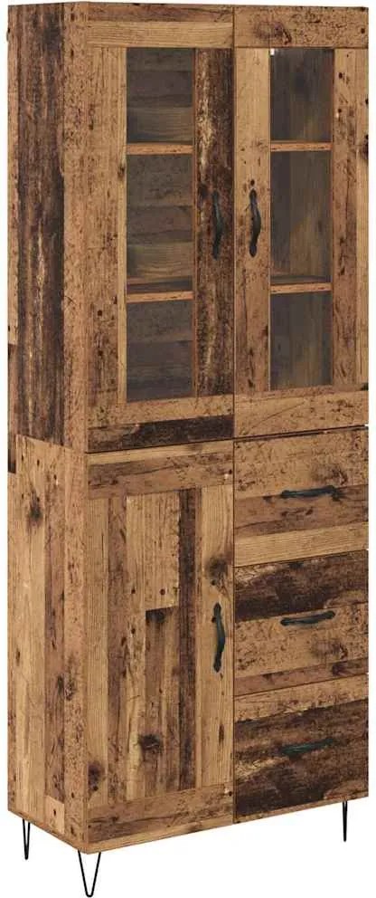 vidaXL Bufet cu sertar Lemn Vechi 69,5 x 34 x 90 cm Lemn compozit