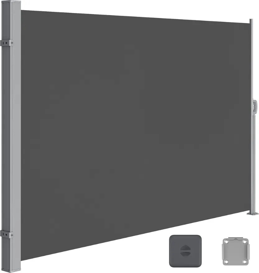 Marchiză laterală HORIZON pentru terasă, 200x350cm, gri SongmicsHome